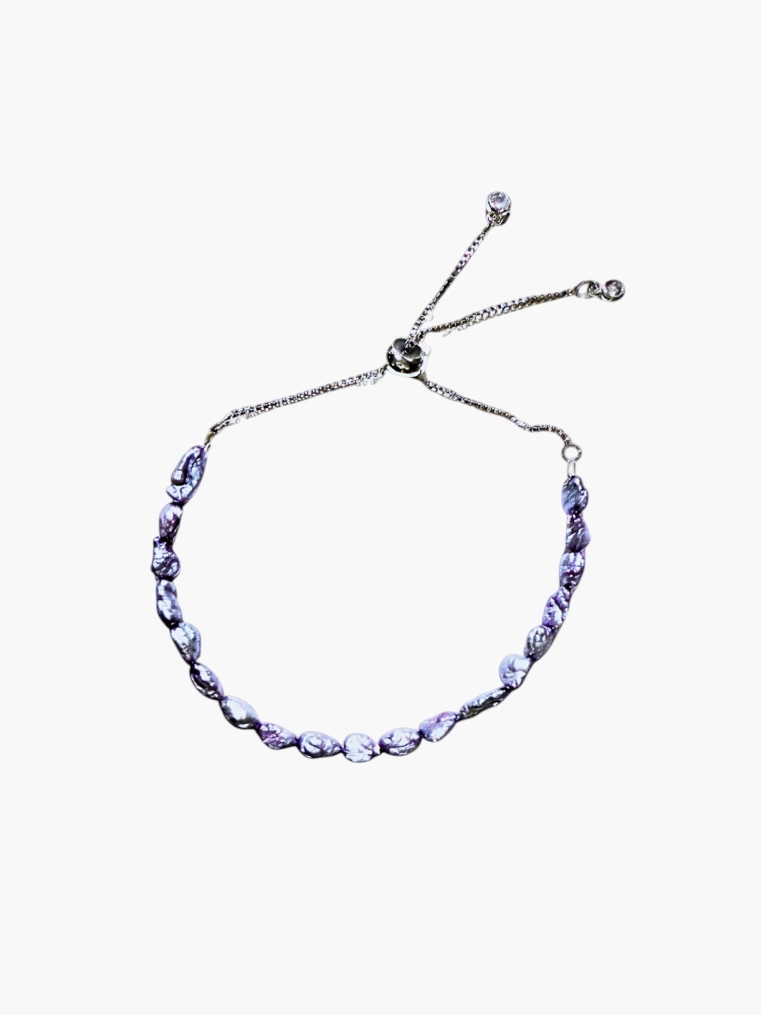 VINTAGE PURPLE PEARL ADJUSTABLE BRACELET - My Store