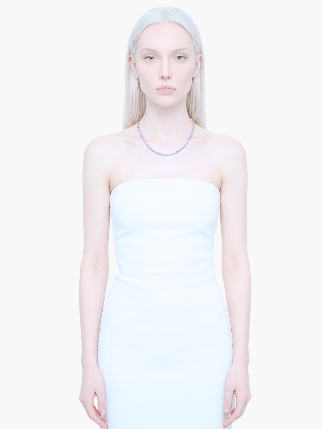 stem&stone vintage Japanese lavender pearl necklace with sterling toggle closure, 18" length.