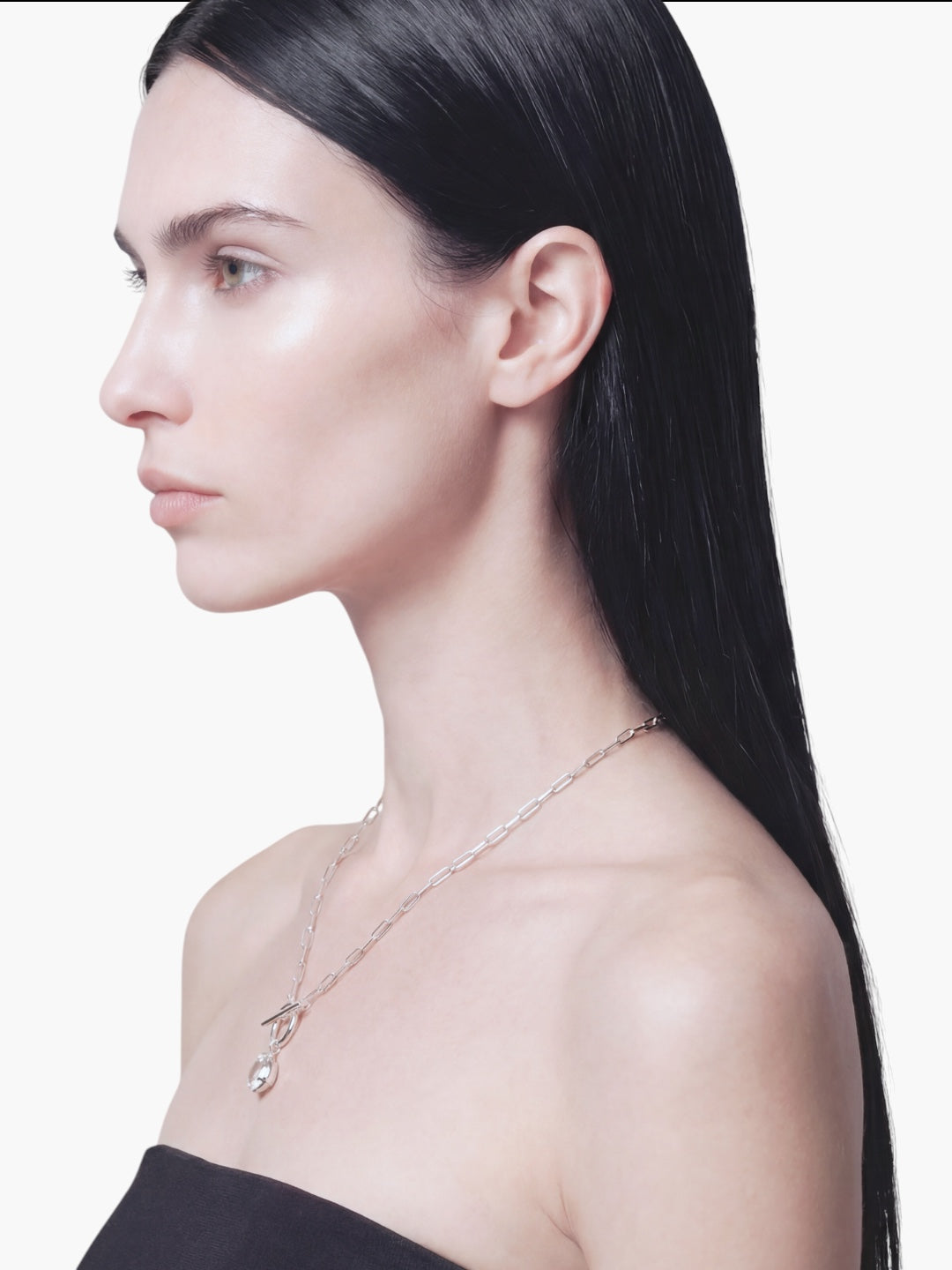 HERKIMER DIAMOND PAPER CHAIN TOGGLE NECKLACE - My Store